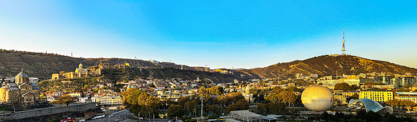 Panorama of Tbilisi City - obrazy, fototapety, plakaty