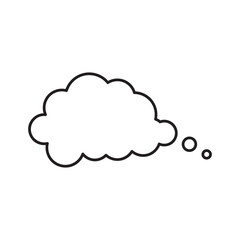 Speech bubble icon flat liner illustration on white background..eps