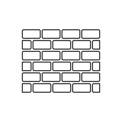 brif wall icon flat liner illustration on white background..eps