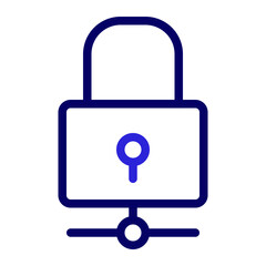 This is the Padlock icon from the data storage and databases icon collection with an Outline Color style