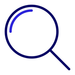 This is the Search icon from the data storage and databases icon collection with an Outline Color style