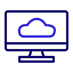 This is the Cloud Computing icon from the data storage and databases icon collection with an Outline Color style