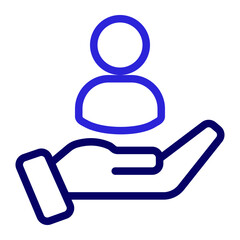 This is the User icon from the data storage and databases icon collection with an Outline Color style