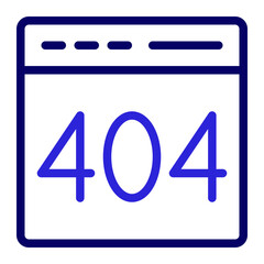This is the 404 Error icon from the data storage and databases icon collection with an Outline Color style
