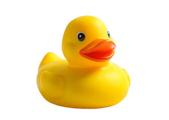 Yellow rubber duck. isolated on transparent background.