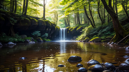 waterfall in the park