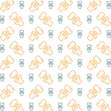 Toilet icon brilliant trendy multicolor repeating pattern vector illustration background