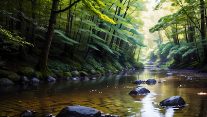 tropical forest river