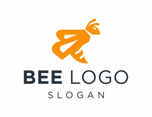 Logo about Bee on a white background. created using the CorelDraw application. - obrazy, fototapety, plakaty