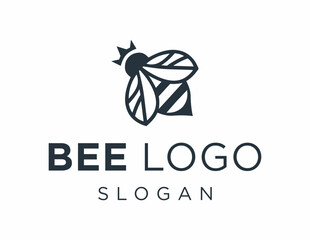 Logo about Bee on a white background. created using the CorelDraw application. - obrazy, fototapety, plakaty