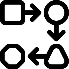 workflow icon. vector line icon for your website, mobile, presentation, and logo design.