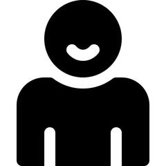 user icon. vector glyph icon for your website, mobile, presentation, and logo design.