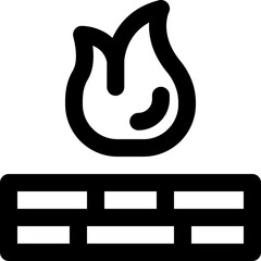 firewall icon. vector line icon for your website, mobile, presentation, and logo design.