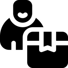 courier icon. vector glyph icon for your website, mobile, presentation, and logo design.