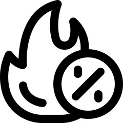 hot sale icon. vector line icon for your website, mobile, presentation, and logo design.