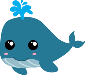 Dekokissen cute whale cartoon, sea animal © titima157