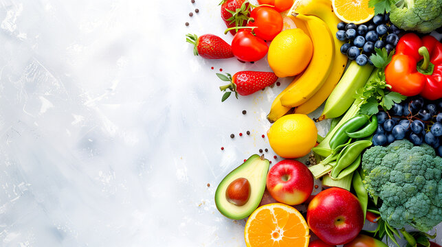 Fresh Fruits and Vegetables - Background