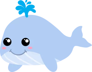 Foto op Plexiglas cute whale cartoon, sea animal © titima157