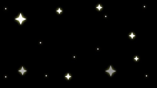 twinkling starlight animation and shine with transparent background