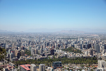 Fototapeta na wymiar Urban Skyline of Santiago de Chile