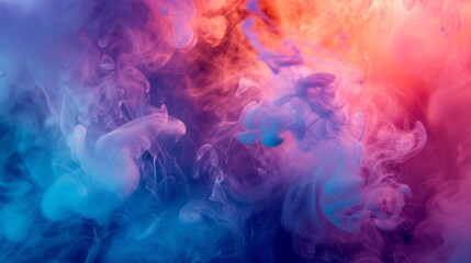 Whimsical and ethereal,  this image captures the beauty of colorful smoke in a dreamy and surreal fashion. - obrazy, fototapety, plakaty