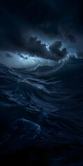 Angústia como um Mar Tempestuoso - obrazy, fototapety, plakaty