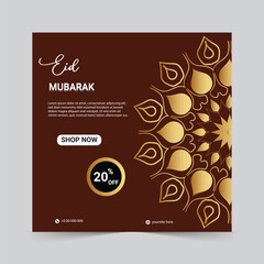 Ramadan sale social media post template. Eid Sale, promotion, product on sale. Editable vector illustration and organized layer.