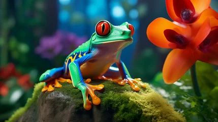 Foto op Canvas red eyed tree frog © qaiser