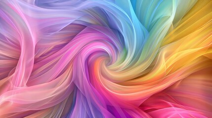 Abstract Twirling Pastel Colors as Mesmerizing Wallpaper Background, Digital Art