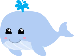 Rideaux velours Baleine cute whale cartoon, sea, animal