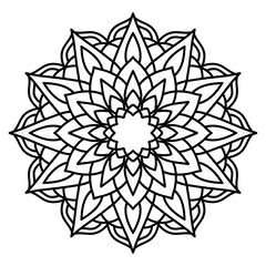 Outline Mandala Ornate Vector Decoration 