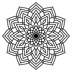 Outline Mandala Ornate Vector Decoration 