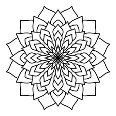 Outline Mandala Ornate Vector Decoration 