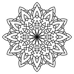 Outline Mandala Ornate Vector Decoration 