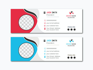 Modern clean and minimalist email signature template. Corporate, Modern and Professional Email Signature. Creative Multipurpose business email signatures