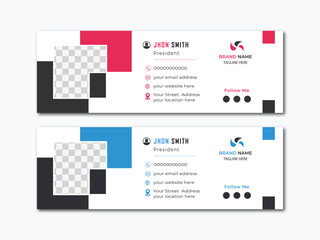 Modern clean and minimalist email signature template. Corporate, Modern and Professional Email Signature. Creative Multipurpose business email signatures