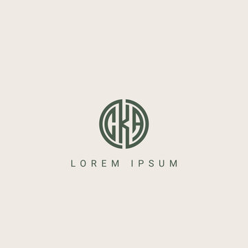 CKA, AKC, KCA Logo. Letter Design Vector with Black Colors