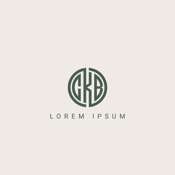 CKB, BKC, KCB Logo. Letter Design Vector with Black Colors