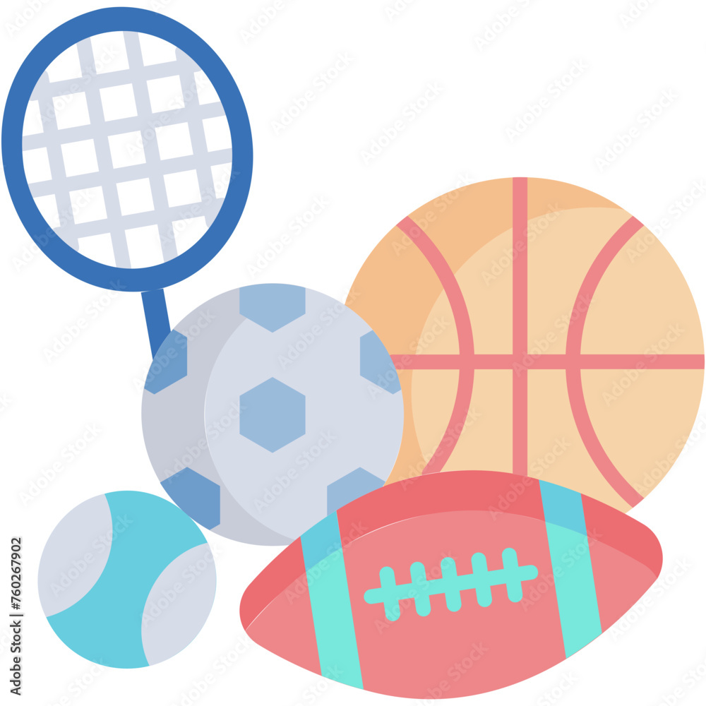 Wall mural ball sport illustration