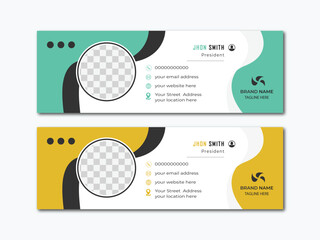 Modern clean and minimalist email signature template. Corporate, Modern and Professional Email Signature. Creative Multipurpose business email signatures