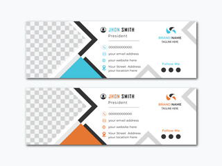 Modern clean and minimalist email signature template. Corporate, Modern and Professional Email Signature. Creative Multipurpose business email signatures