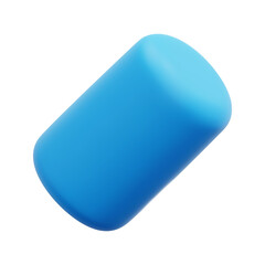 3d vector cylinder icon. Isolated on white background. 3d geometric shape concept. Cartoon minimal style. 3d geometry icon vector render illustration.