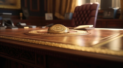 Close-Up of Presidential Secretary's Desk