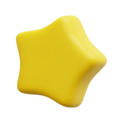 3d vector pentagrammic prism icon. Isolated on white background. 3d geometric shape concept. Cartoon minimal style. 3d geometry icon vector render illustration.