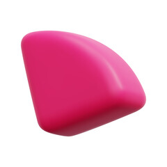 3d vector pie icon. Isolated on white background. 3d geometric shape concept. Cartoon minimal style. 3d geometry icon vector render illustration.