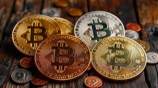 Bitcoin or BTC crypto currency.