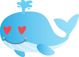 cute whale cartoon