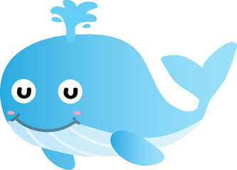 cute whale cartoon