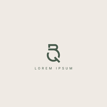 Modern unique letter BQ QB logo icon design template elements
