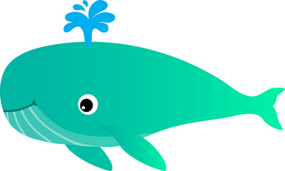 cute whale cartoon, fish